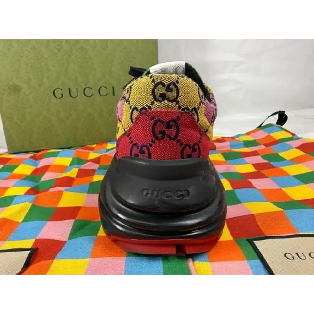 Gucci Rhyton GG Supreme Multicolor Sneakers US Size 8.5 SPB-TS 340691